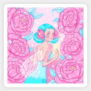 Fairy among flowers Sticker